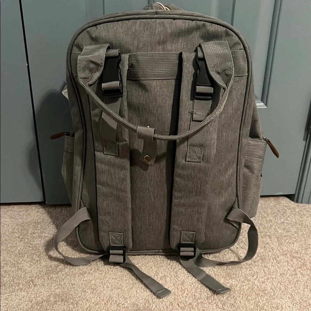 NWOT Gray Baby Bag Backpack